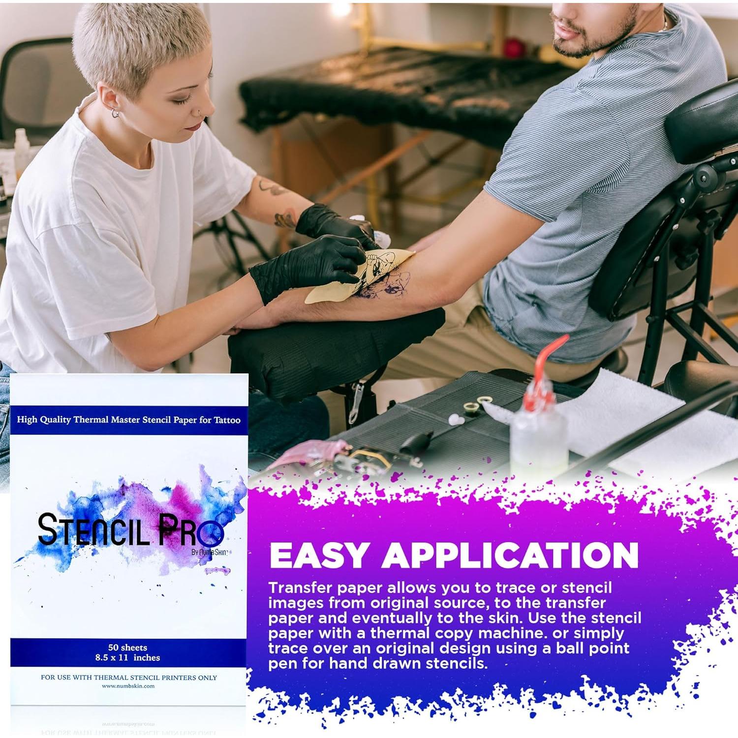 Papel de Transferencia de Tatuaje Stencil Pro 50 Hojas A4