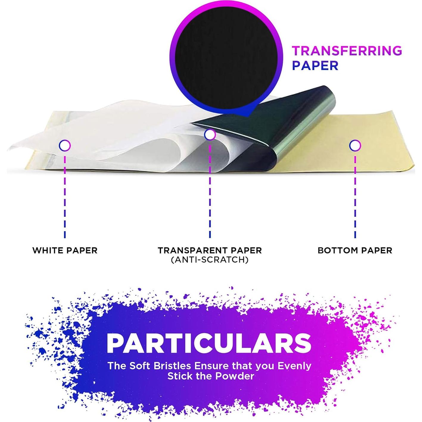 Papel de Transferencia de Tatuaje Stencil Pro 50 Hojas A4