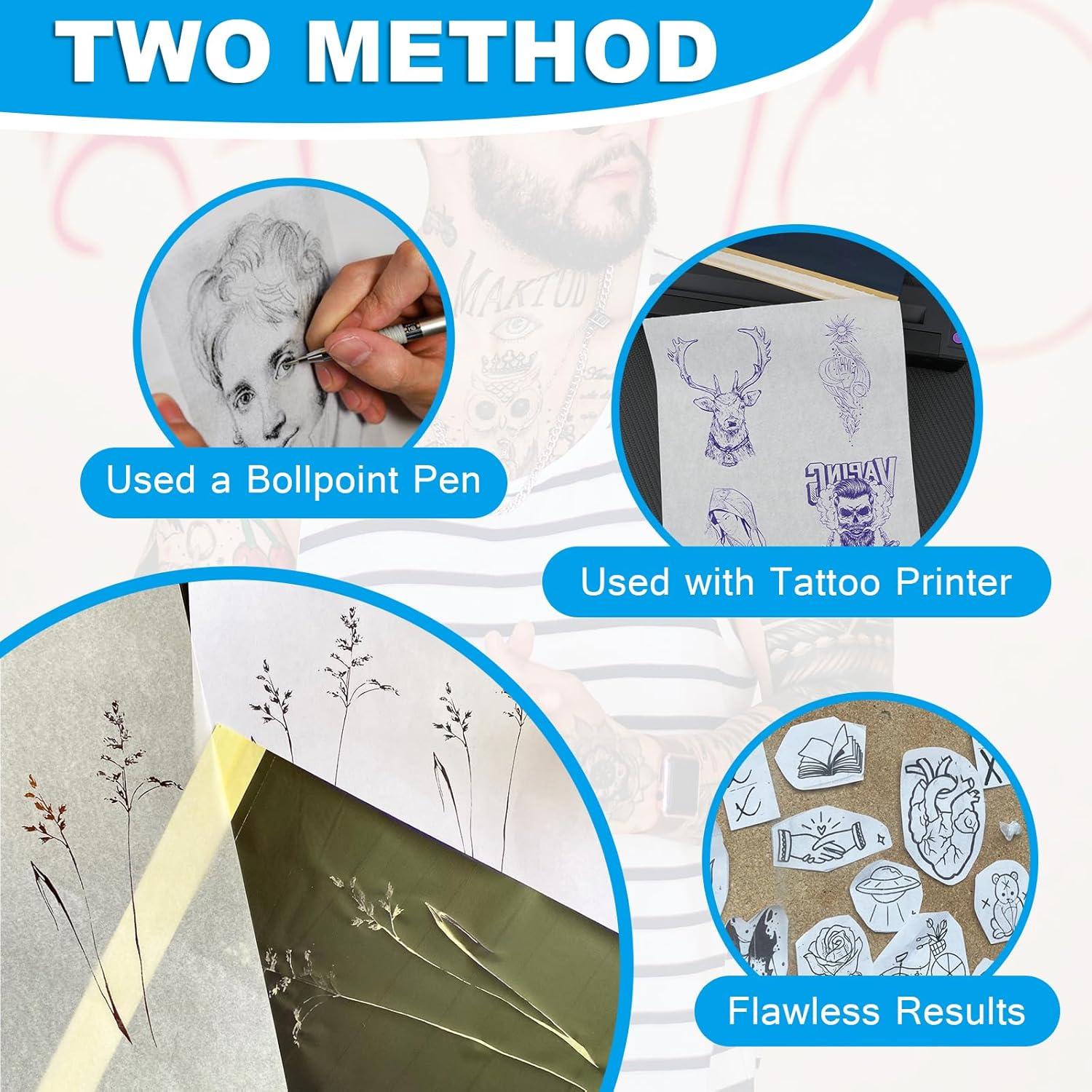 Papel de Transferencia de Tatuaje Emalla 100 Hojas A4 21x30.5cm