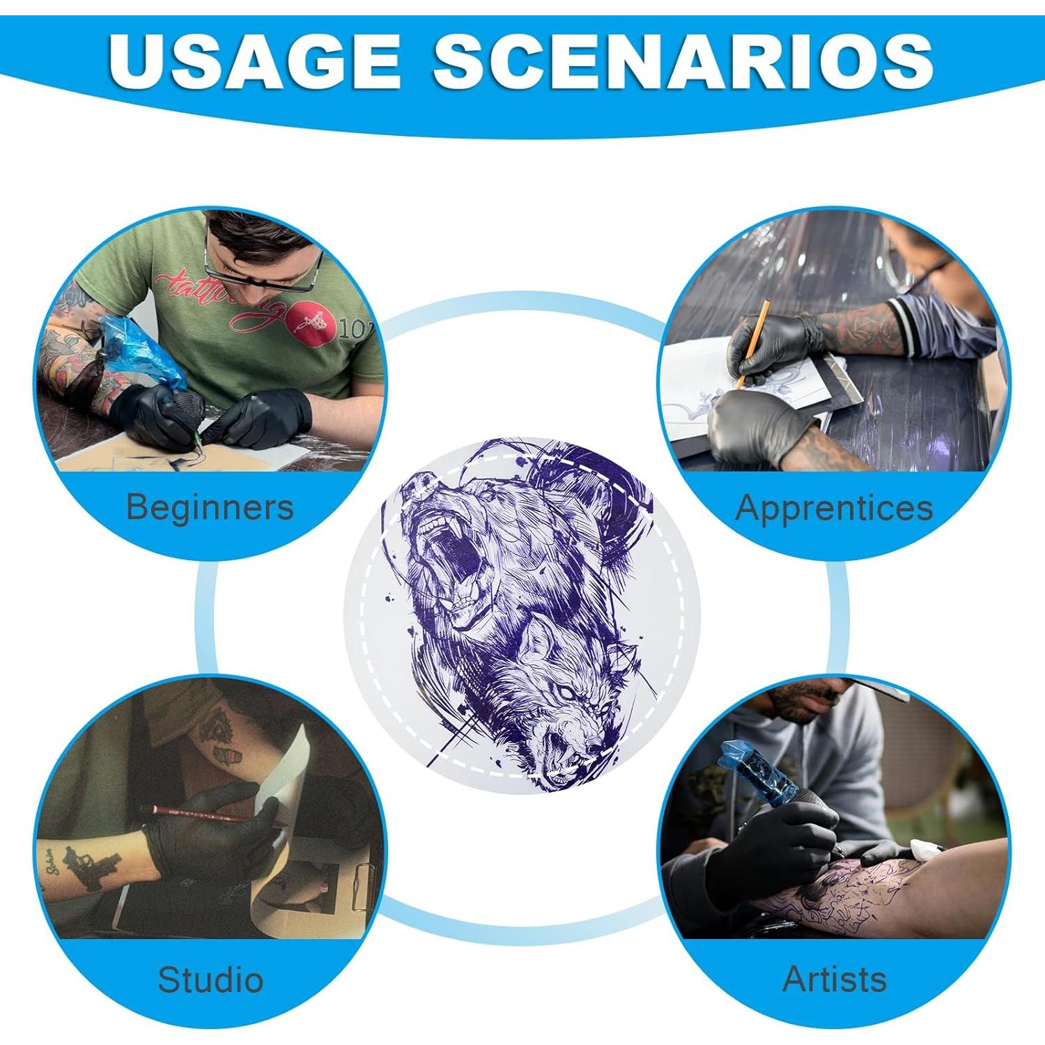 Papel de Transferencia de Tatuaje Emalla 100 Hojas A4 21x30.5cm