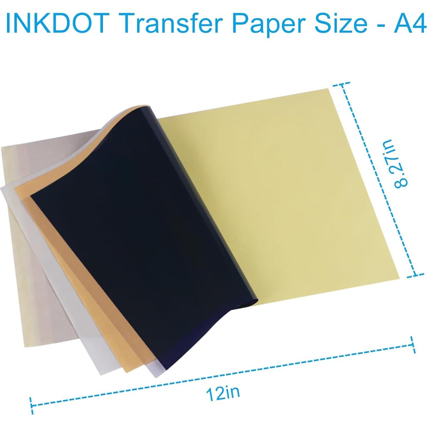 Papel de Transferencia de Tatuaje Emalla 100 Hojas A4 21x30.5cm