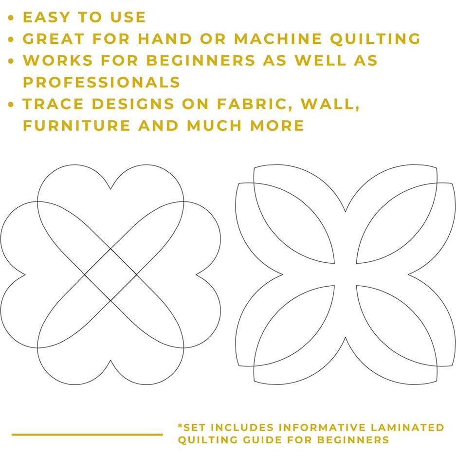 Set de 2 Plantillas de Acolchado Reutilizables 10x10 cm