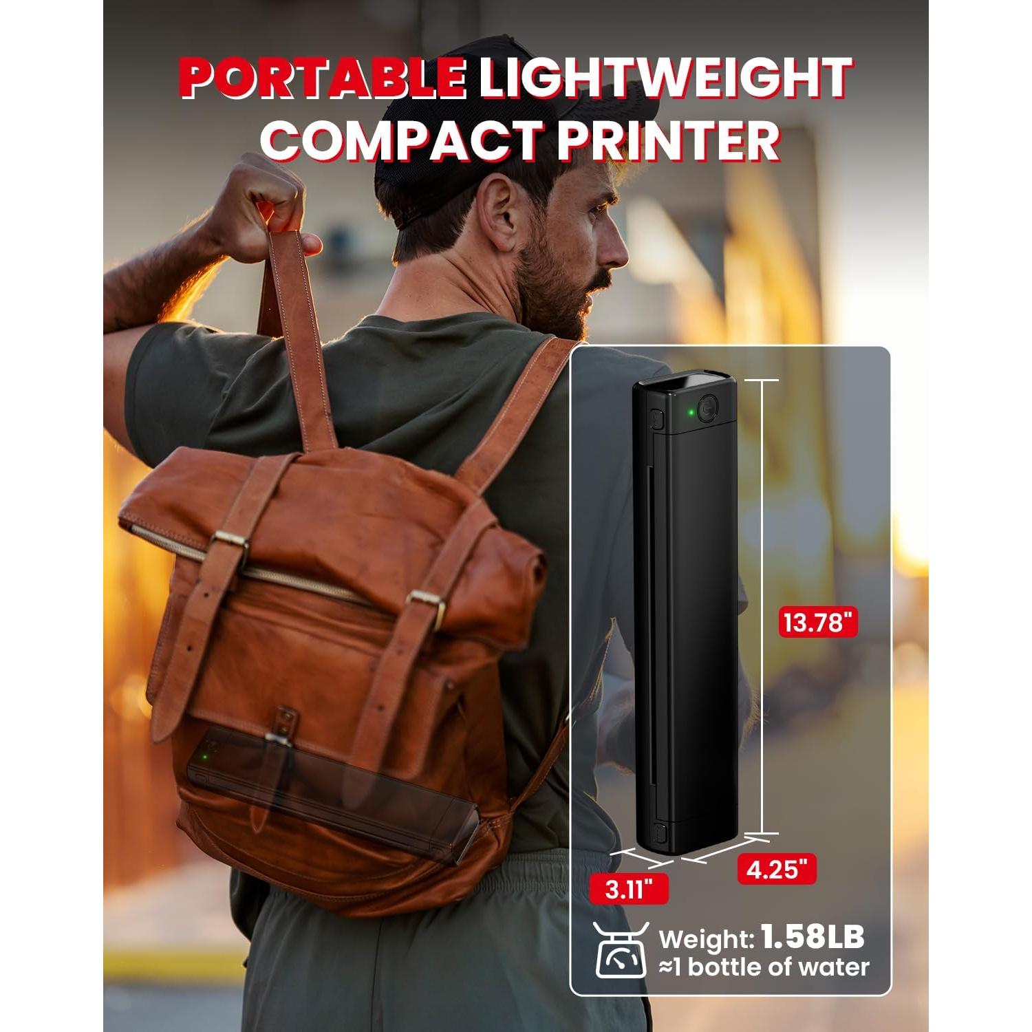 Impresora Portátil Inalámbrica de Tatuajes COLORWING M08F - Negro