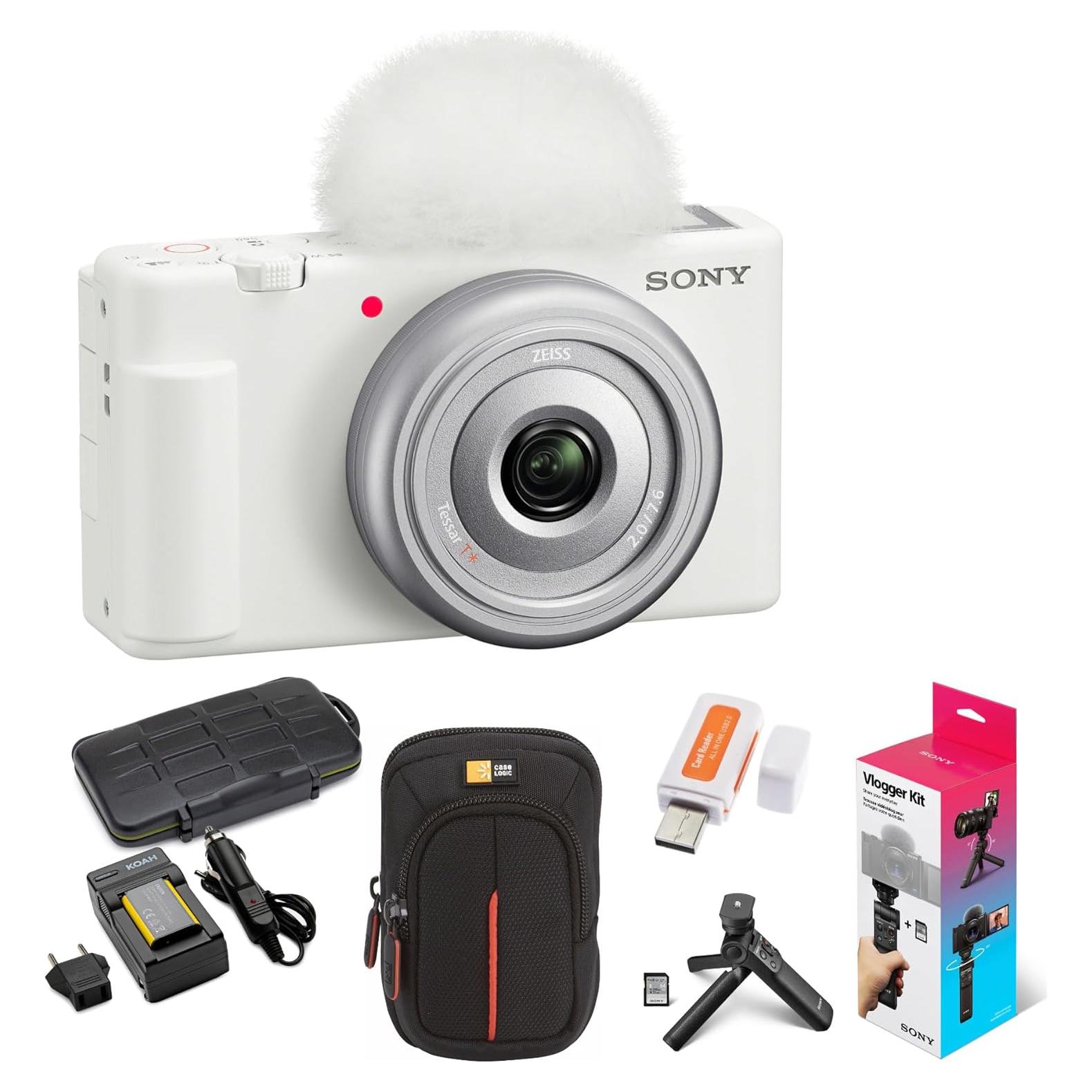 Cámara Vlog Sony ZV-1F Blanca + Kit Accesorios Vlogger
