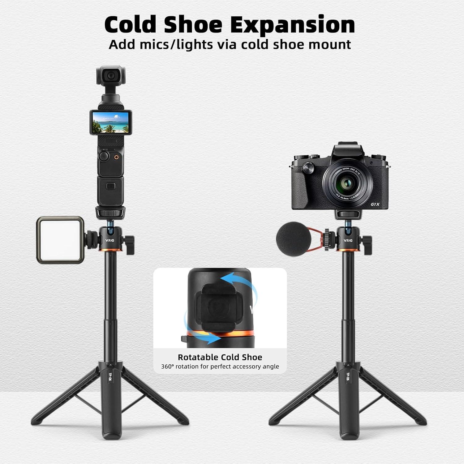 Mini Trípode Extensible BRDRC para DJI Osmo Pocket 3 y GoPro