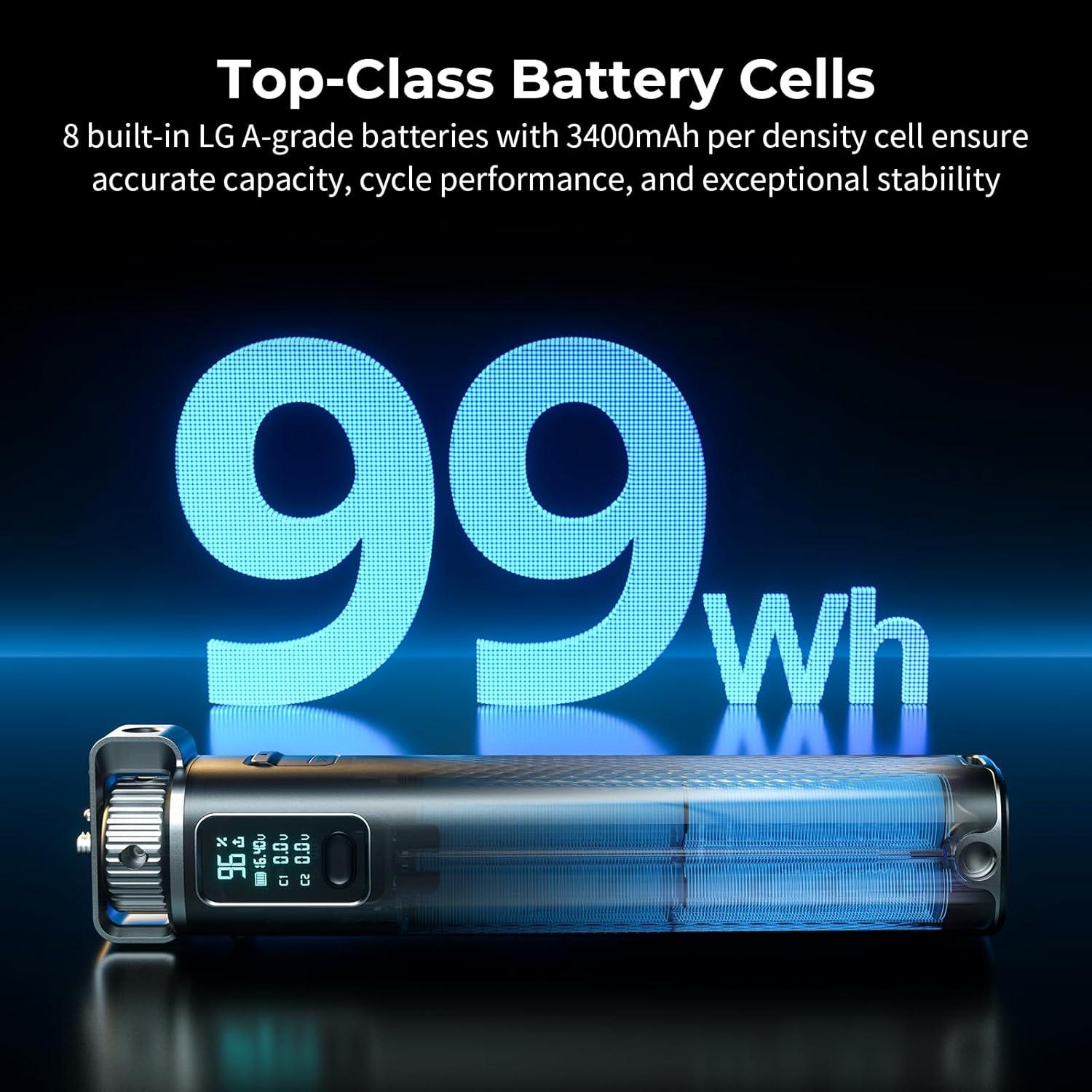 Empuñadura de Batería SMALLRIG 99Wh 6800mAh Carga Rápida USB-C