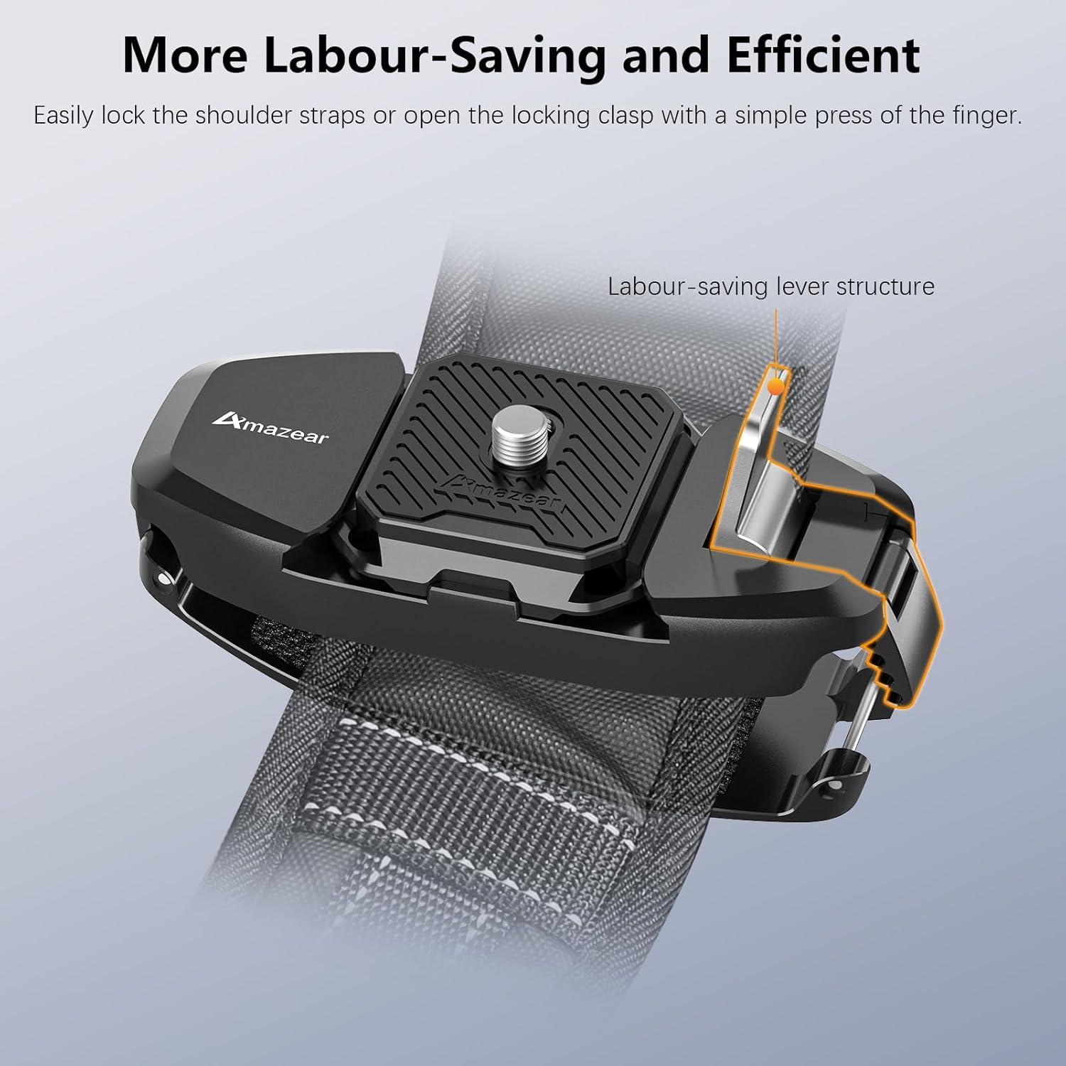 Clip de Mochila para Cámara DSLR Amazear AMZ-CAMERA-BC Negro