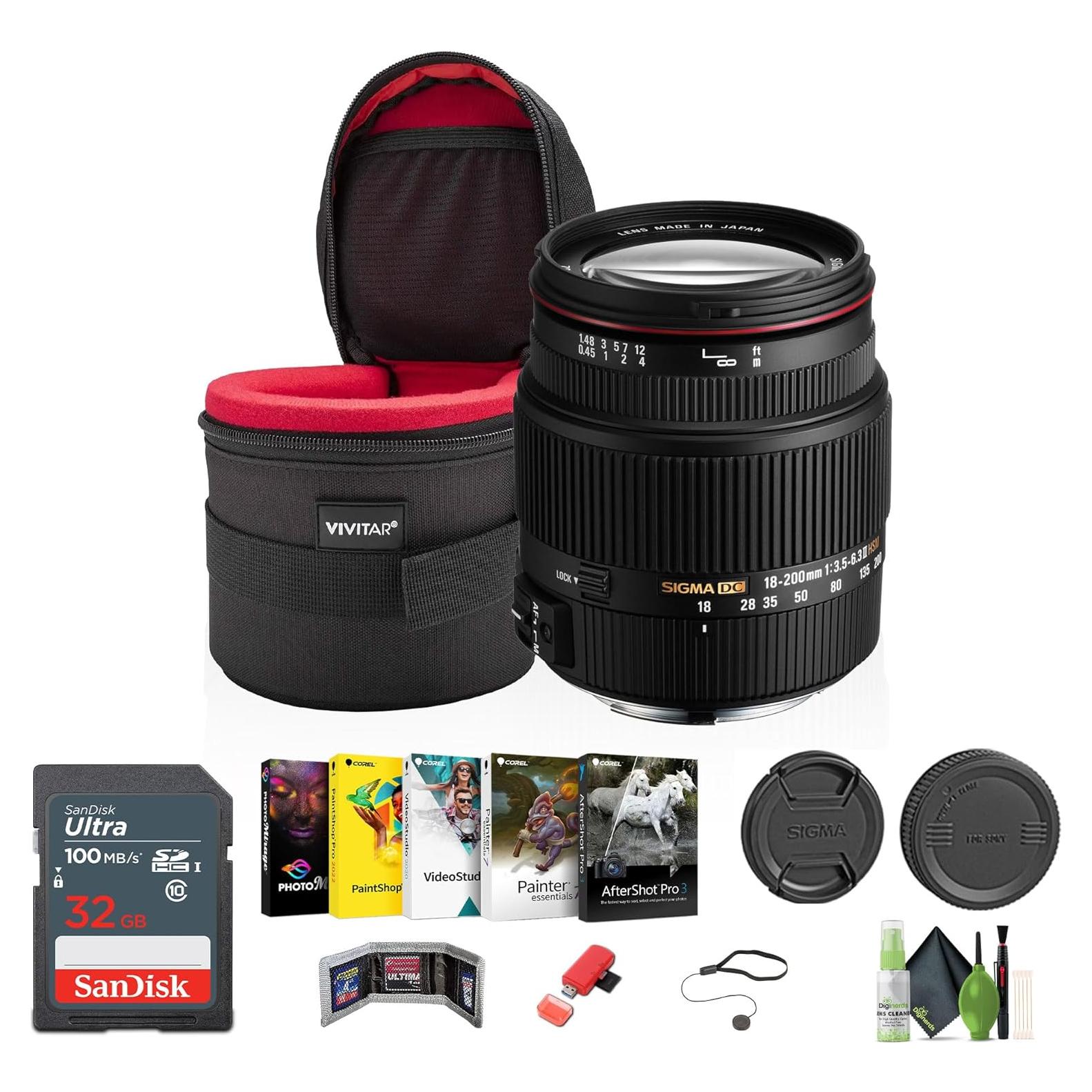 Lente Sigma 18-200mm F3.5-6.3 II DC OS HSM para Sony APS-C