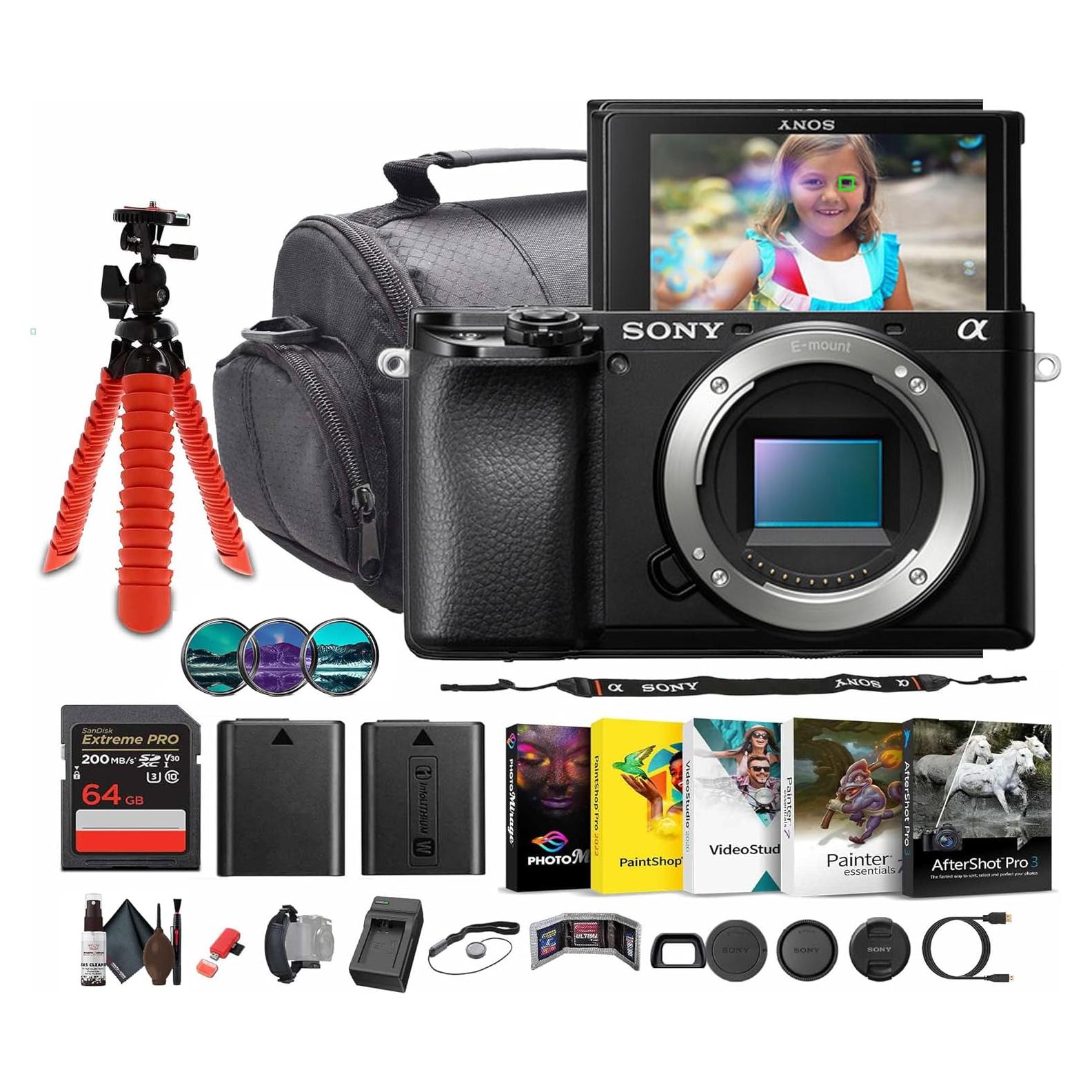 Cámara Sin Espejo Sony a6100 24.2MP 4K con Lente 16-50mm