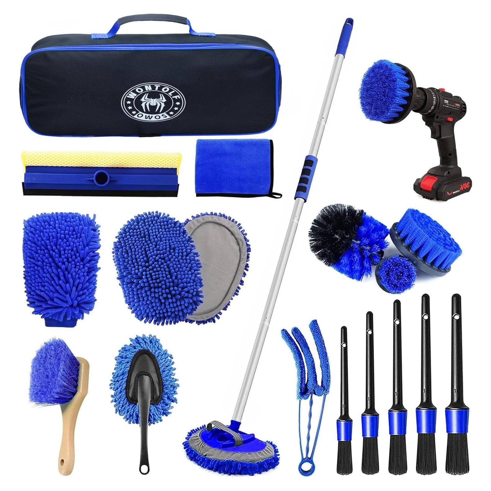 Kit de Cepillos de Lavado de Autos Wontolf 21 Piezas 157.5 cm