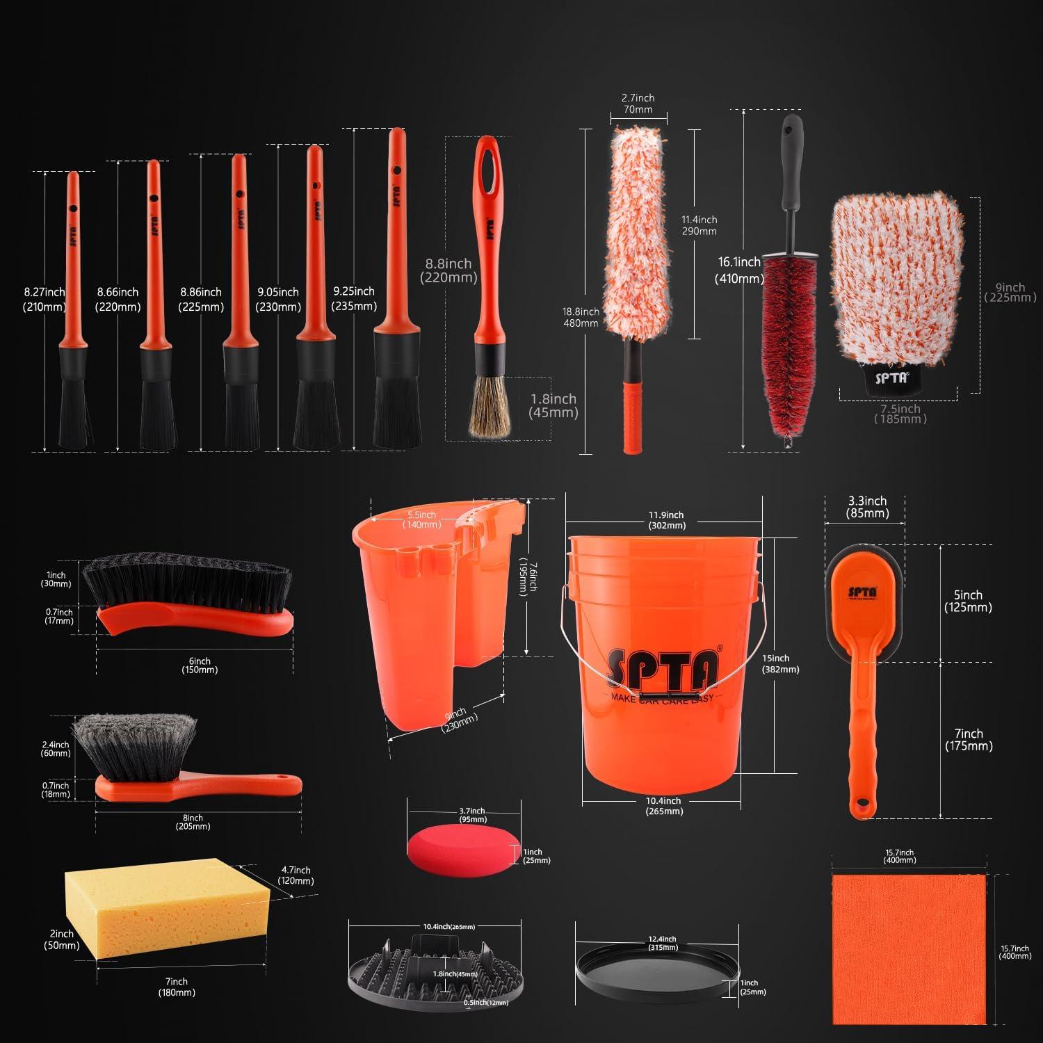 Set de Lavado de Autos SPTA 33 Piezas Cubo 20L con Filtro