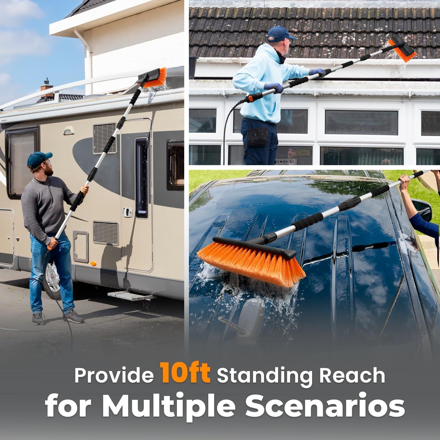 Cepillo de Lavado de Autos ARTIPOLY 130 cm con Mango Extensible