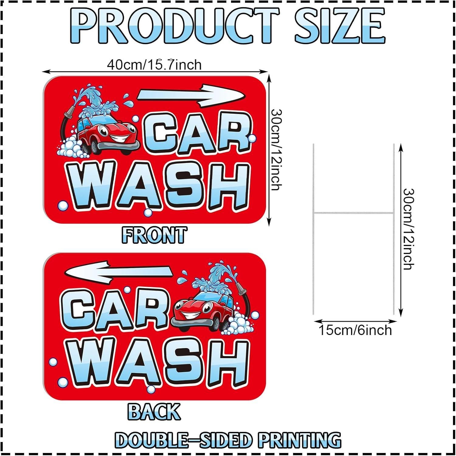 Carteles de Flecha para Lavado de Autos Blulu 3 Pcs 40x30cm