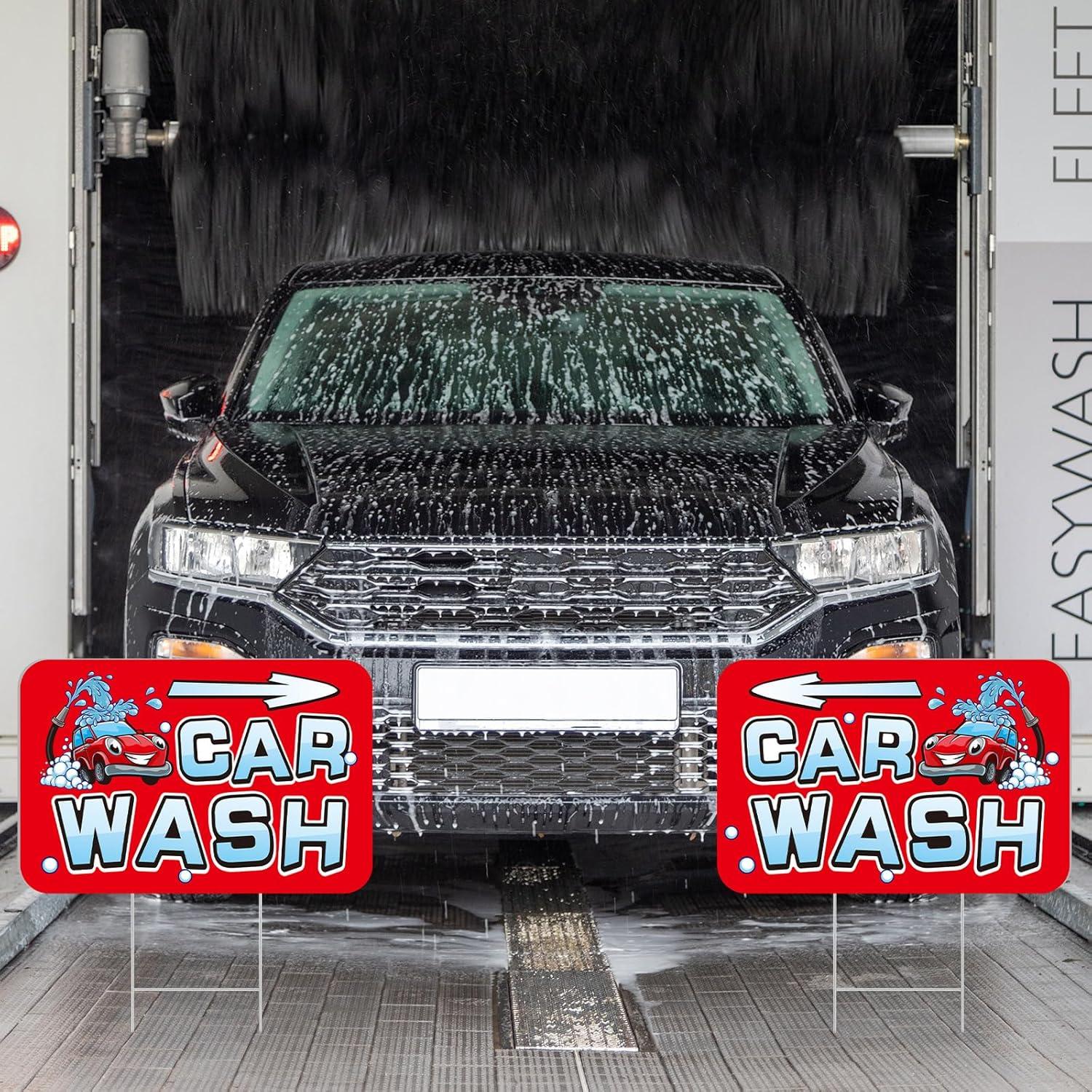 Carteles de Flecha para Lavado de Autos Blulu 3 Pcs 40x30cm