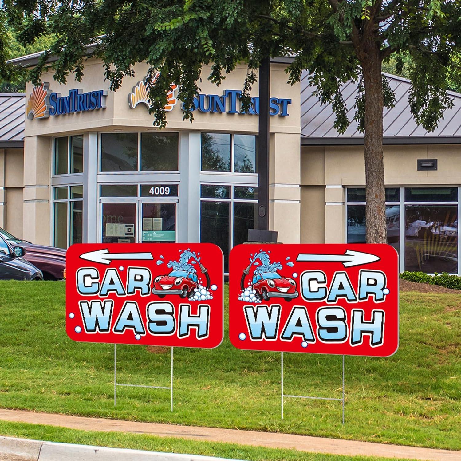 Carteles de Flecha para Lavado de Autos Blulu 3 Pcs 40x30cm