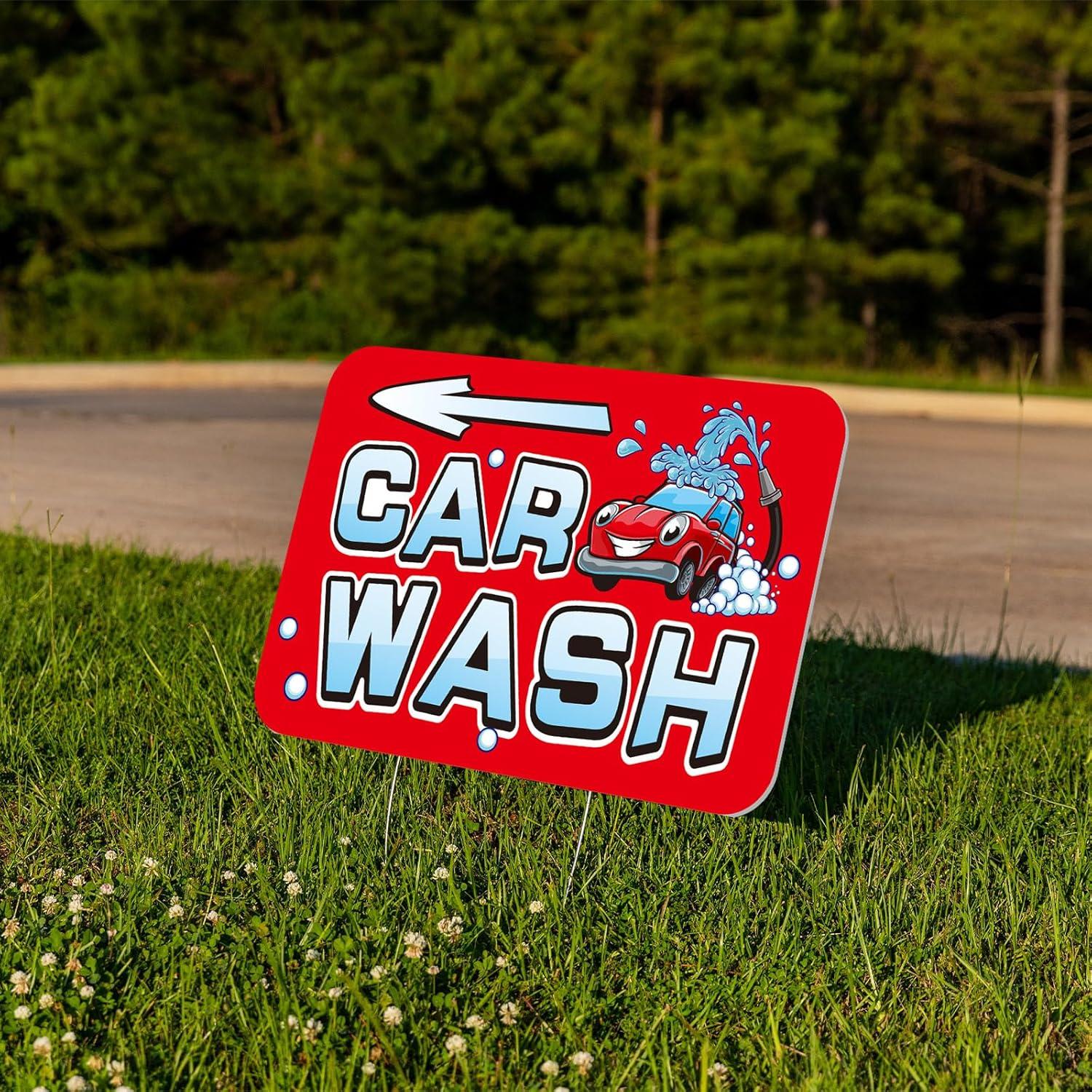 Carteles de Flecha para Lavado de Autos Blulu 3 Pcs 40x30cm