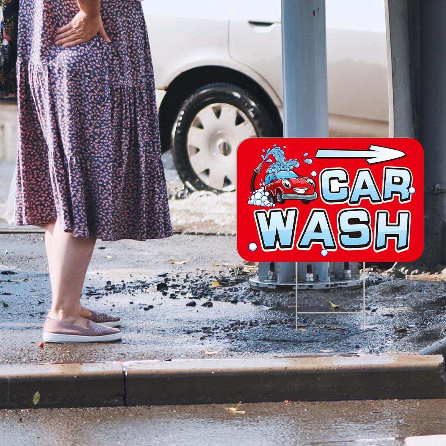 Carteles de Flecha para Lavado de Autos Blulu 3 Pcs 40x30cm