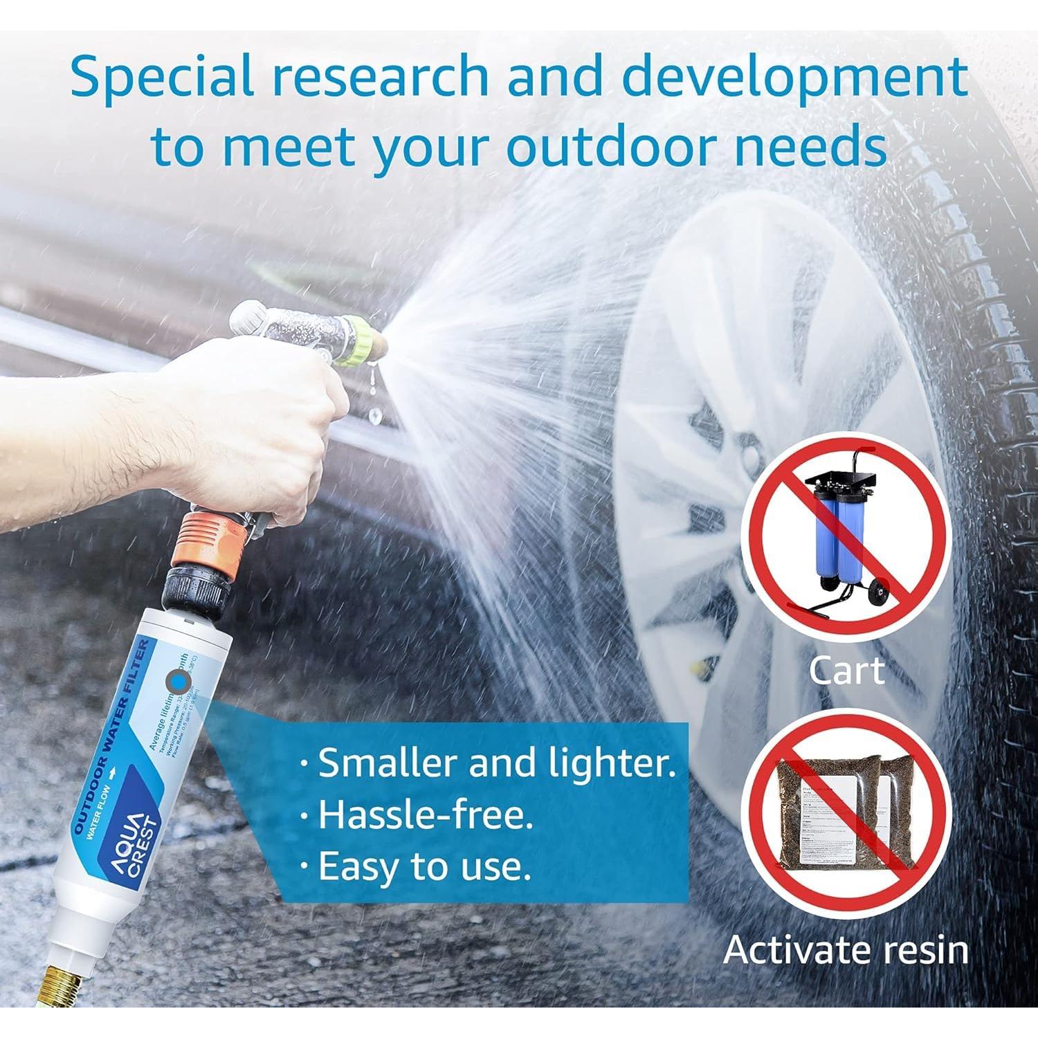 Filtro de Agua Inline Aqua Crest para Lavado de Autos y Jardines