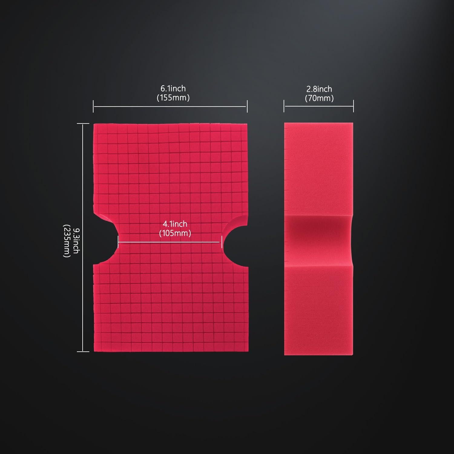 Esponjas de Lavado de Autos SPTA - Paquete de 3 Grandes Rojas