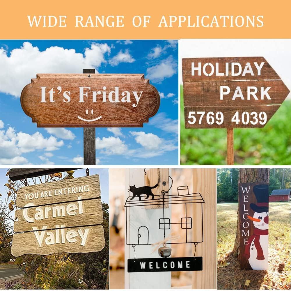 Plantillas de Letras y Números Eage 62 Pcs Reutilizables