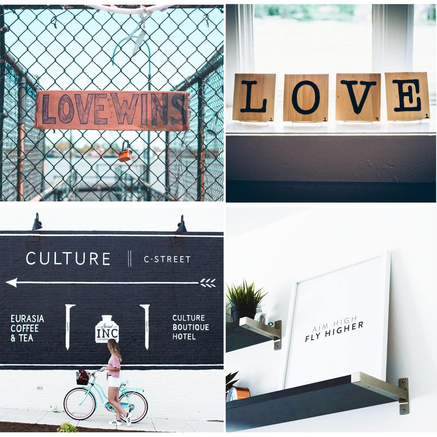 Plantillas de Letras y Números Eage 62 Pcs Reutilizables