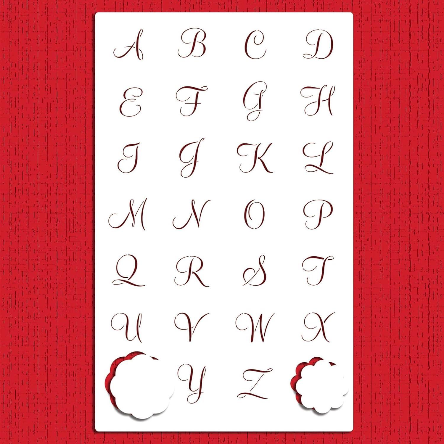 Juego de Plantillas de Monograma Mini Designer Stencils 2.54 cm