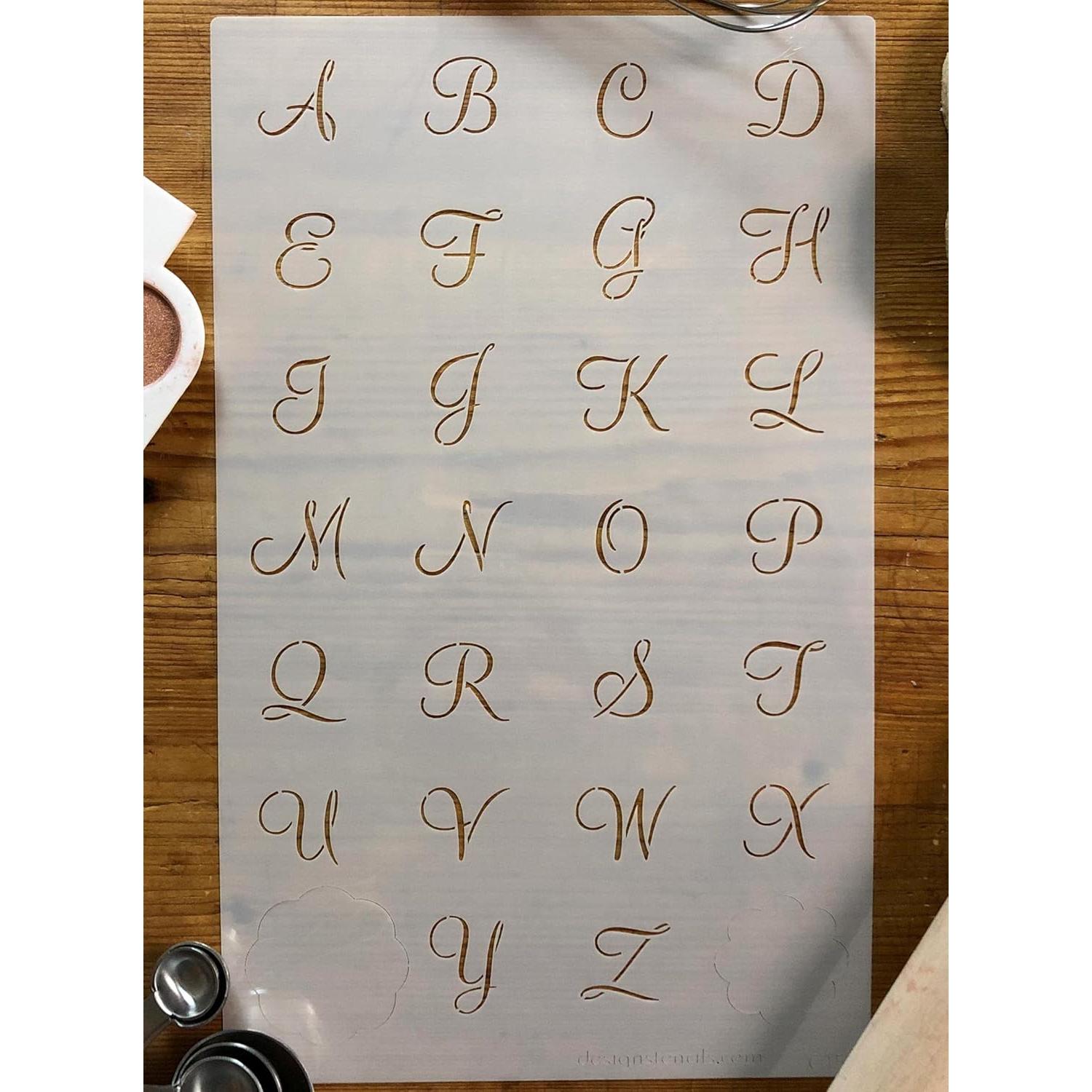 Juego de Plantillas de Monograma Mini Designer Stencils 2.54 cm