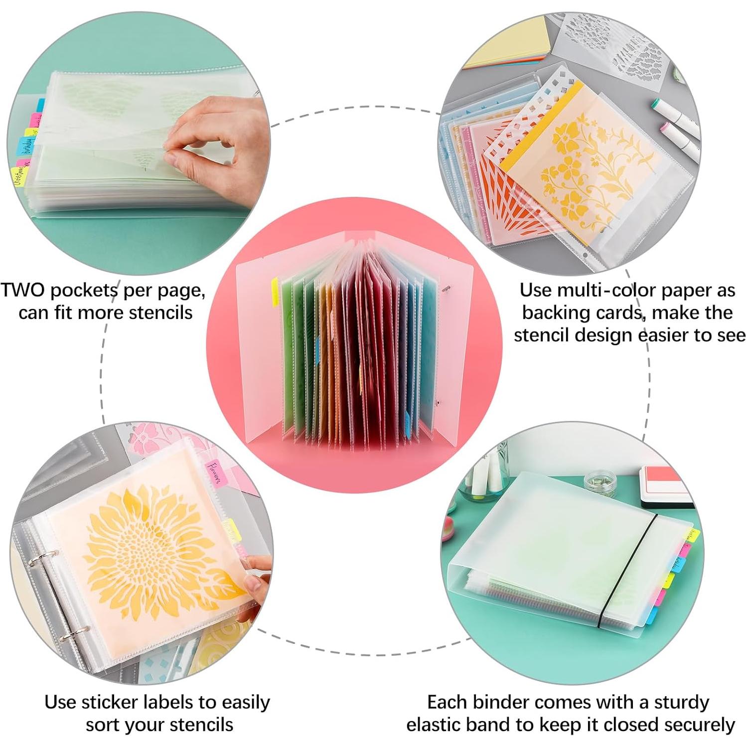 Carpeta de Almacenamiento de Plantillas Briartw 17.5x20cm 50 Páginas