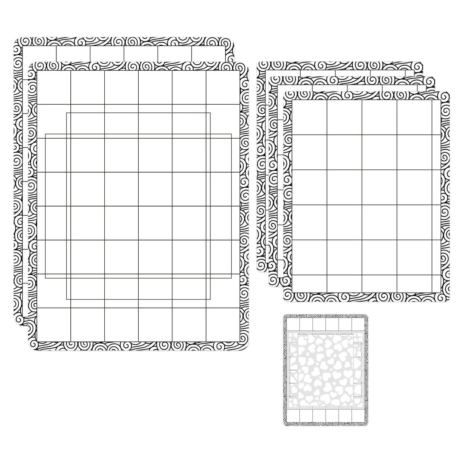 Juego de 5 Mat de Pegado y Sello BAOFALI 2 Tamaños Multiuso