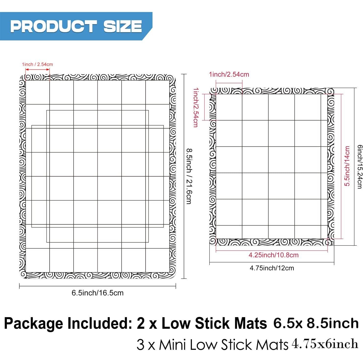 Juego de 5 Mat de Pegado y Sello BAOFALI 2 Tamaños Multiuso