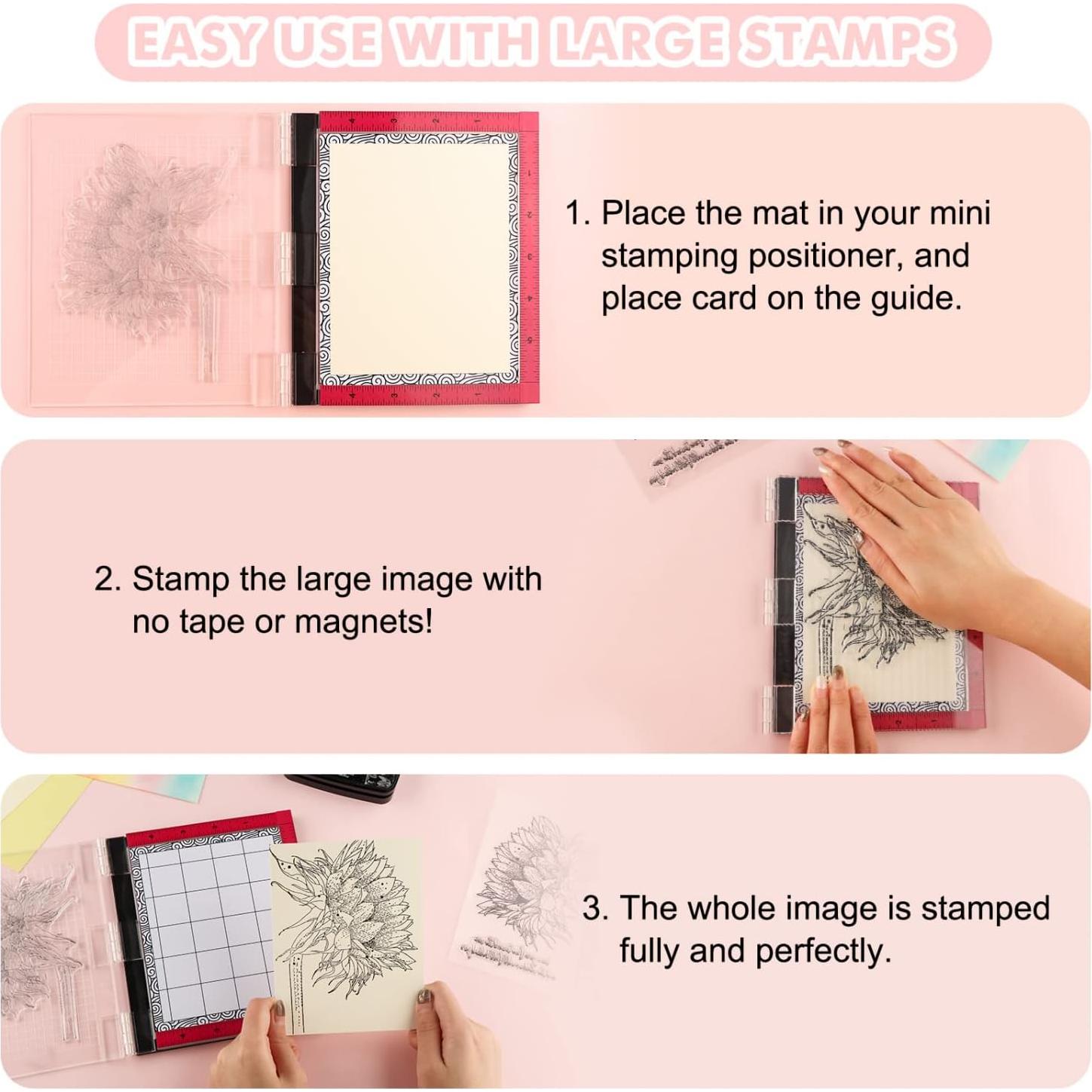 Juego de 5 Mat de Pegado y Sello BAOFALI 2 Tamaños Multiuso