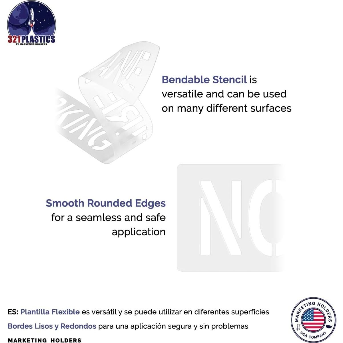 Plantilla No Estacionar Carril de Fuego 243.84x29.21cm Marketing Holders