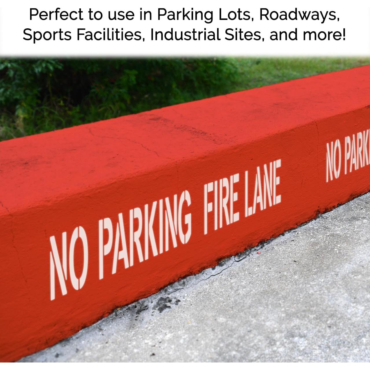 Plantilla No Estacionar Carril de Fuego 243.84x29.21cm Marketing Holders