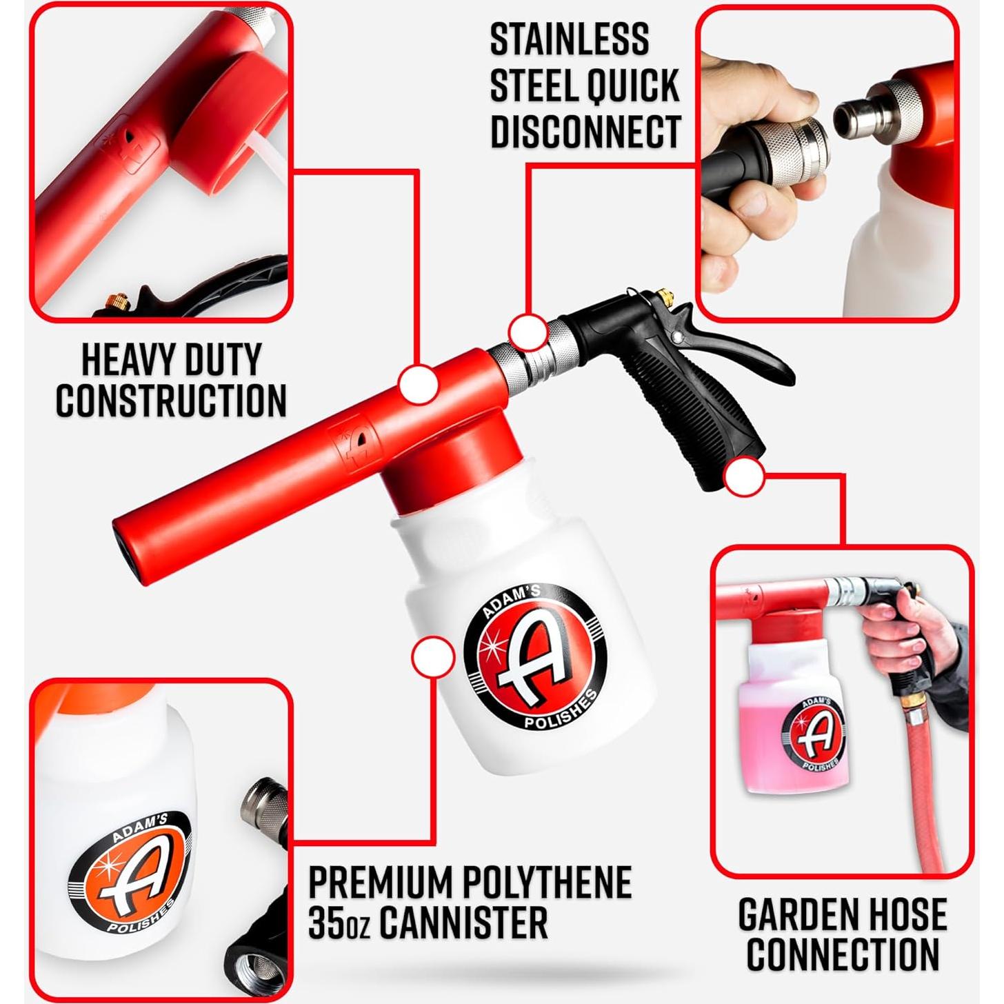 Pistola de Espuma Premium Adam's Polishes - 1.04L para Lavado de Autos