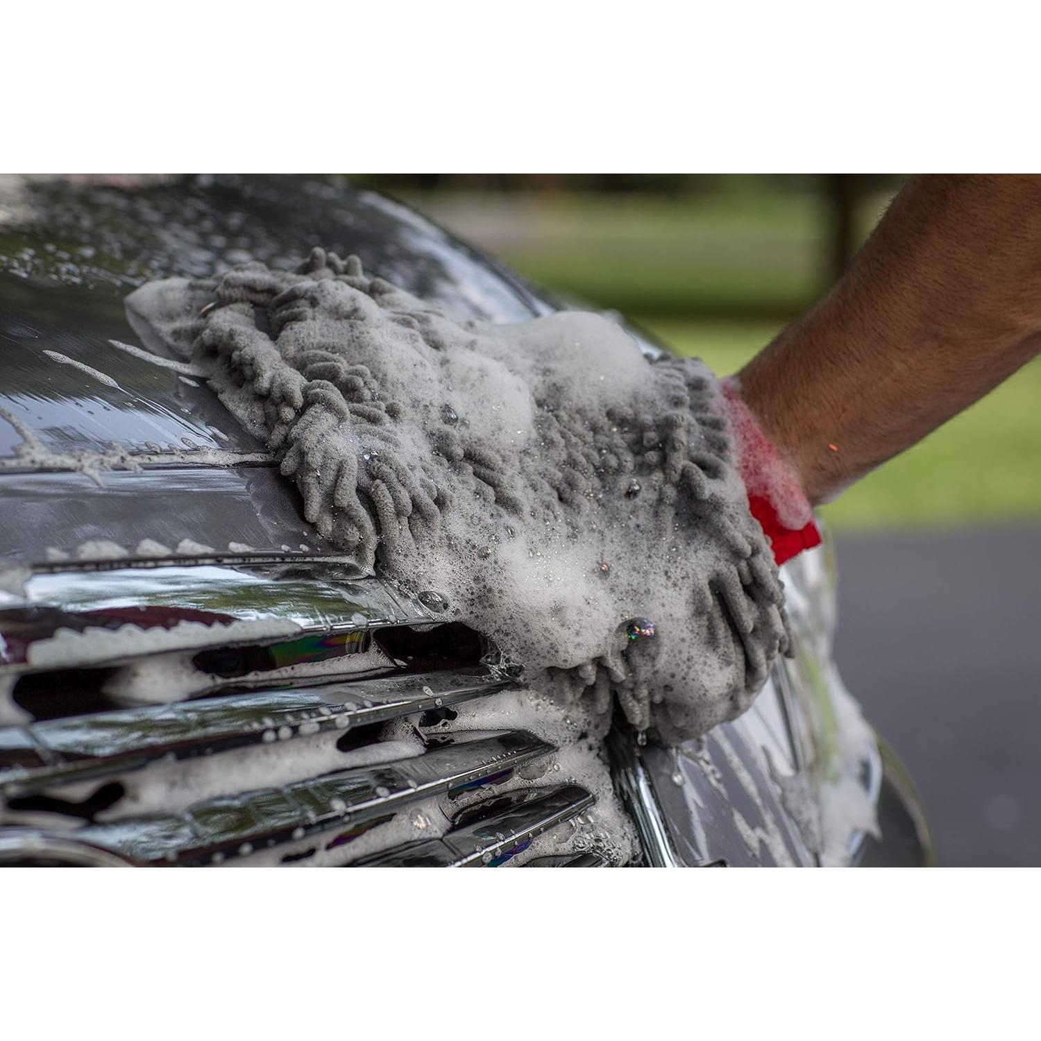 MOTHERS Premium Chenille Car Wash Mitt, Scratch and Lint Free, 2 Pack