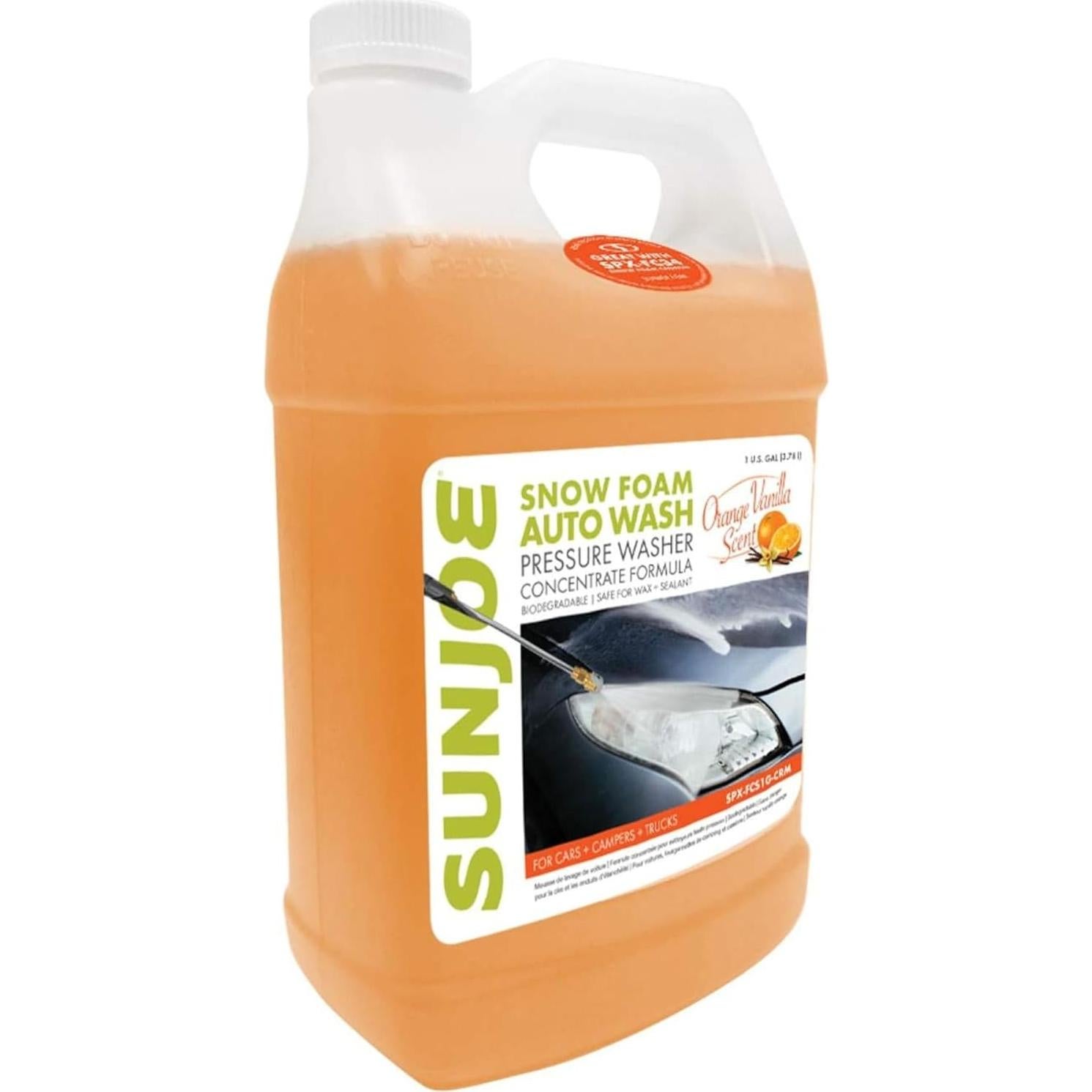 Jabón Limpiador de Espuma de Nieve Sun Joe Naranja-Vainilla 3.99kg