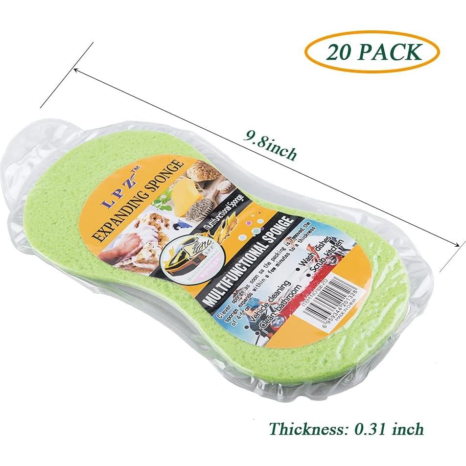 Paquete de 20 Esponjas de Lavado Huvai Multicolor Reutilizables