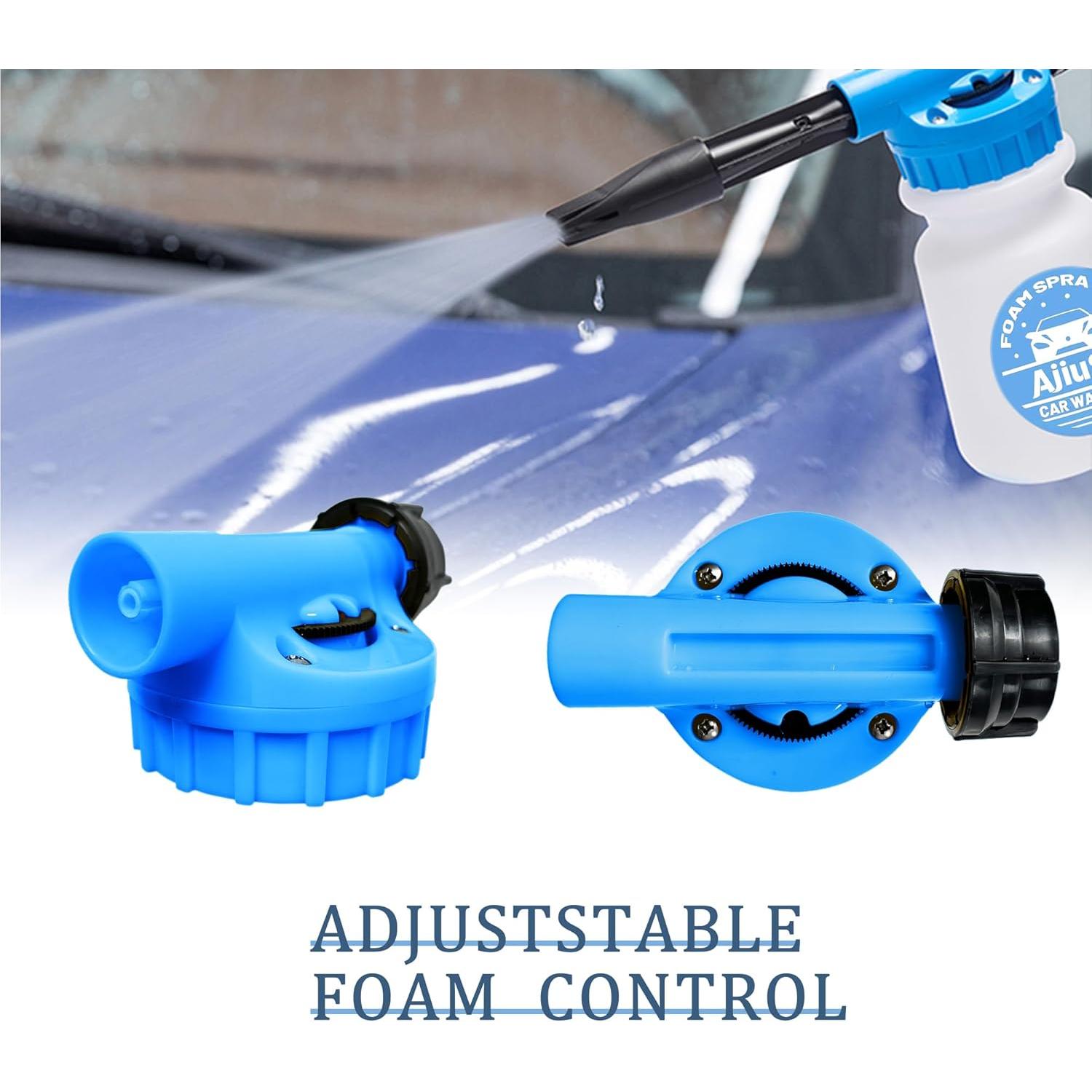 Kit de Lavado de Autos AjiuSir: Rociador de Espuma 1000ml + Esponja y Toalla