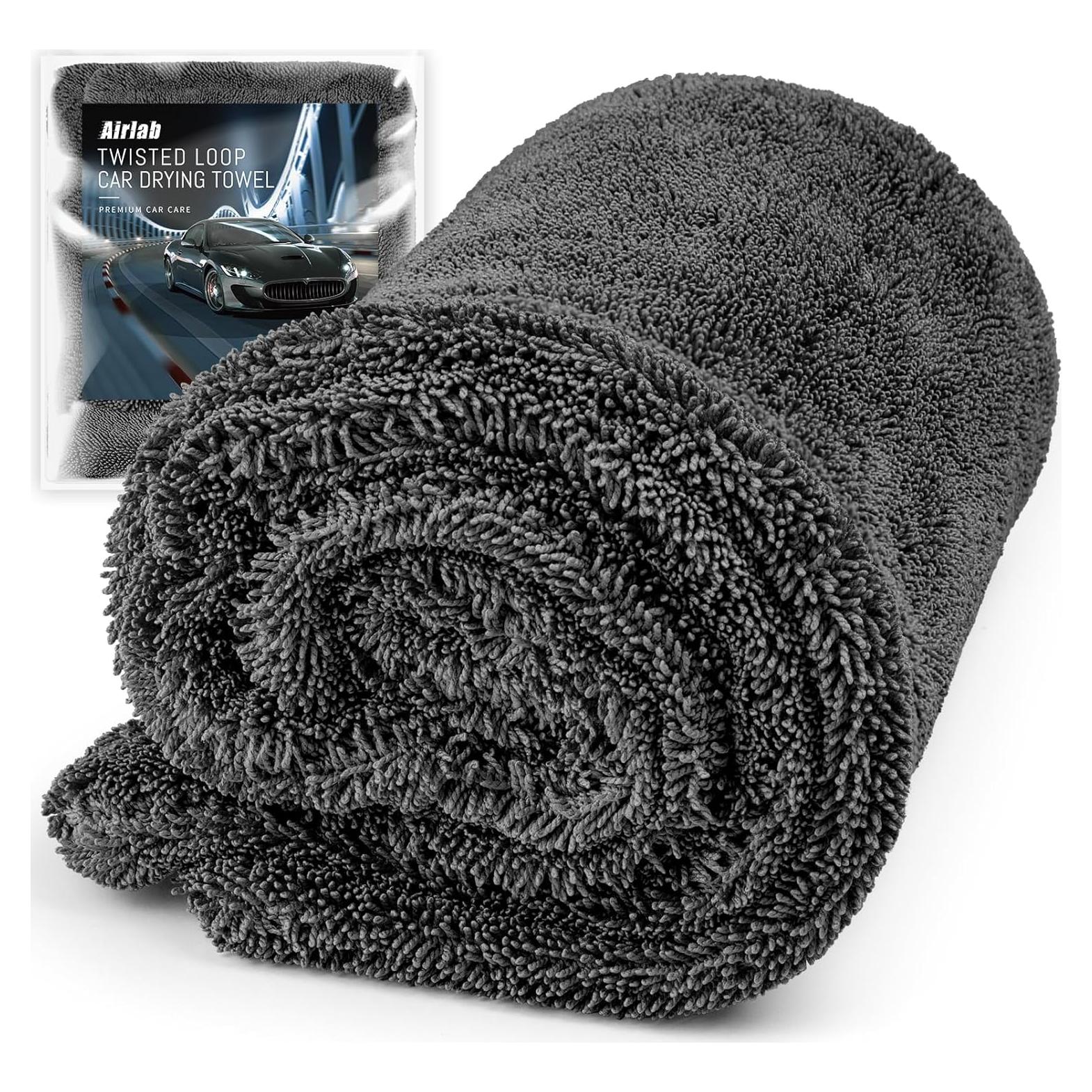 Toalla de Microfibra Airlab 61x40 cm Secado Rápido Gris 1200 GSM
