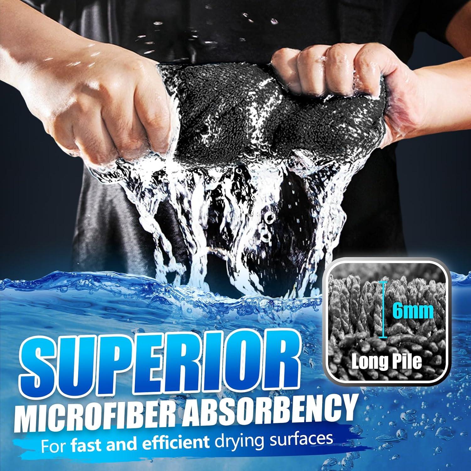 Toalla de Microfibra Airlab 61x40 cm Secado Rápido Gris 1200 GSM