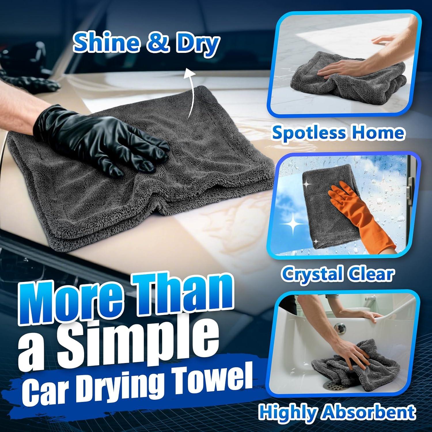 Toalla de Microfibra Airlab 61x40 cm Secado Rápido Gris 1200 GSM