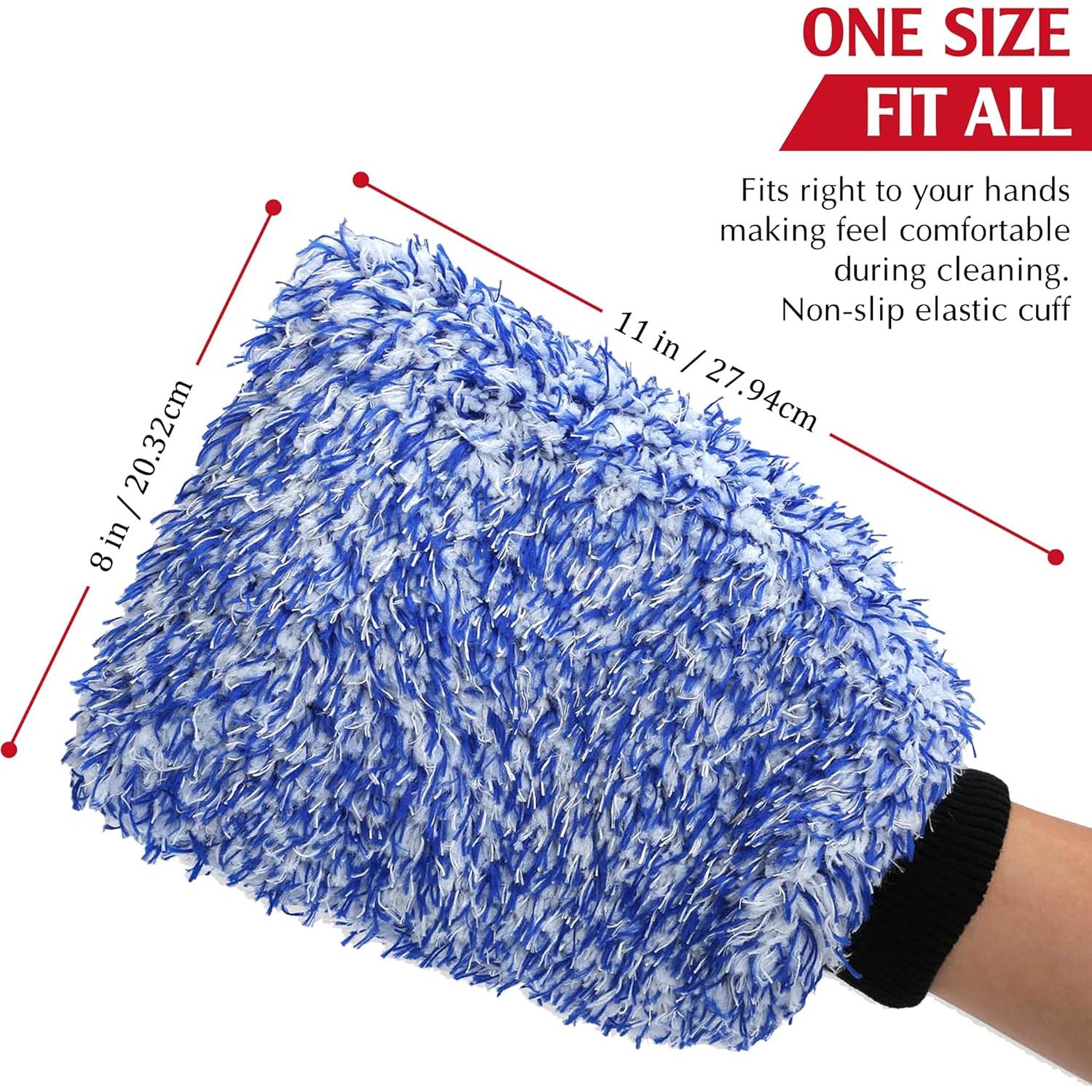 Mitón de Lavado de Autos TAKAVU 2 Unidades Microfibra Azul