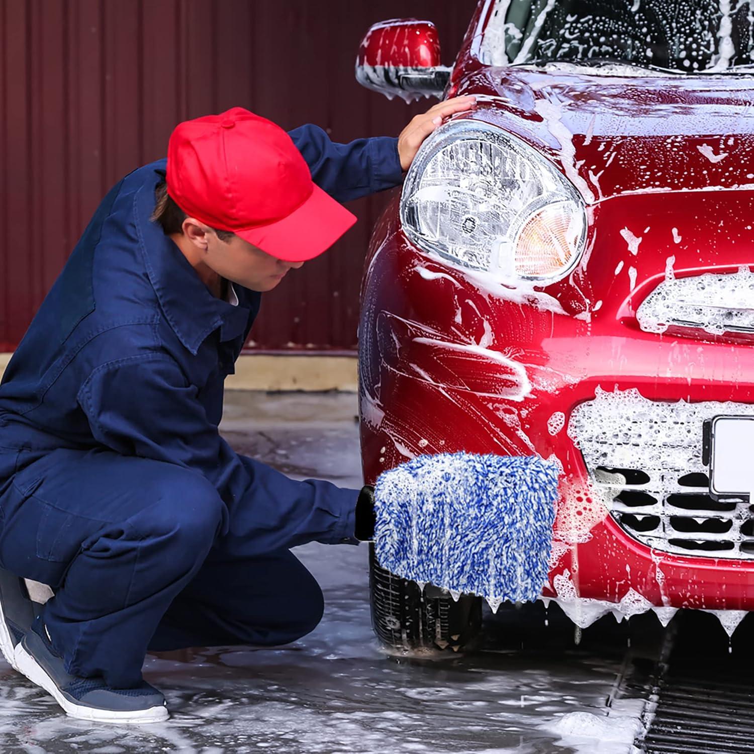 Mitón de Lavado de Autos TAKAVU 2 Unidades Microfibra Azul