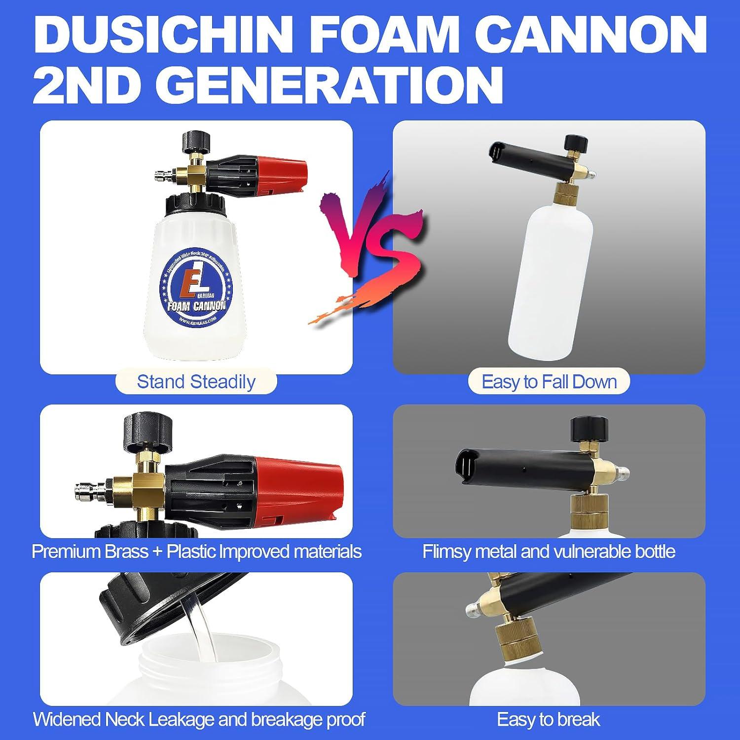 Cañón de Espuma EARLEAS 1L con Conector Rápido 1/4"