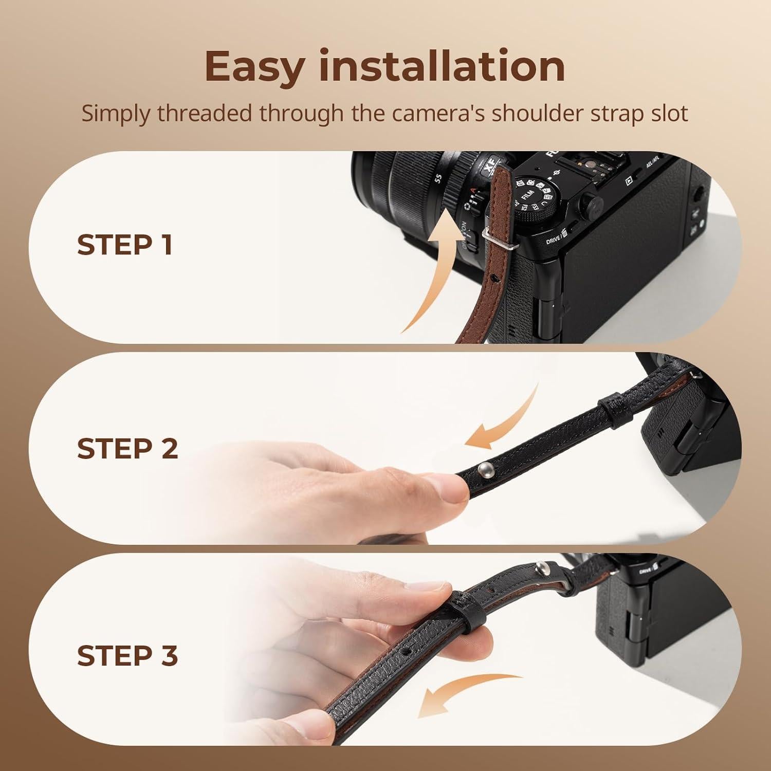 Correa de Cuero Universal SmallRig para Cámara DSLR 100-110cm