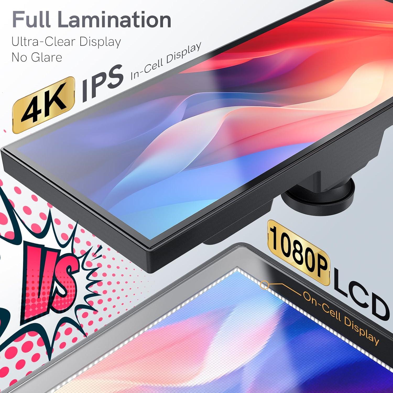 Pantalla Portátil CarPlay COOCOM 11.26" con Cámara 4K