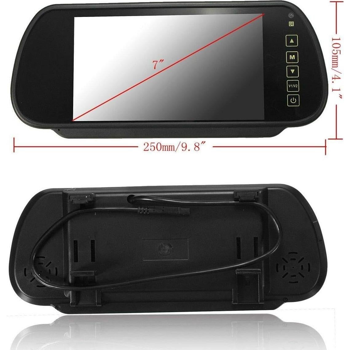 Monitor Espejo Retrovisor PONPY 7" LCD TFT 800x480