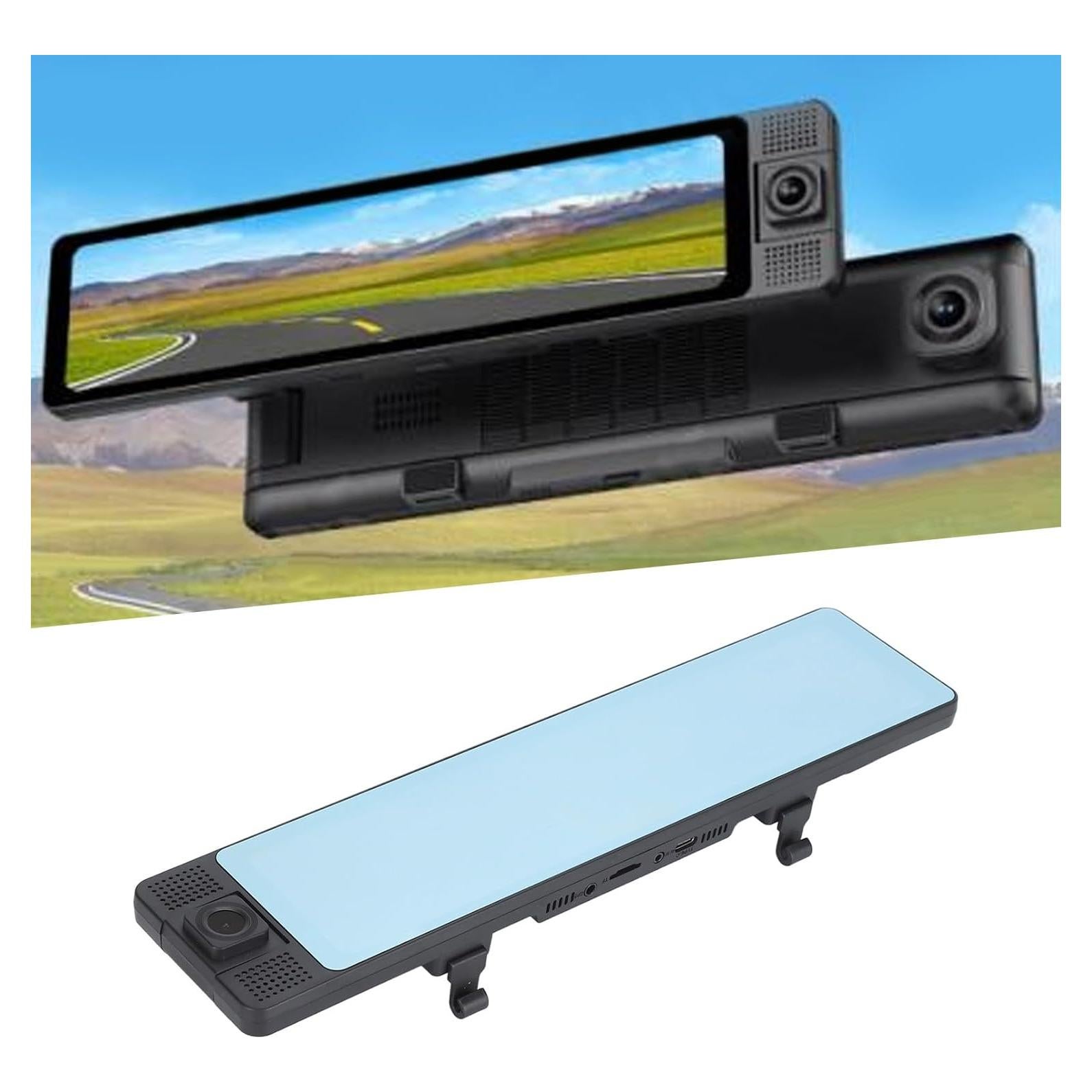 Cámara de Espejo Retrovisor 4K Zopsc con 3 Lentes y 180°