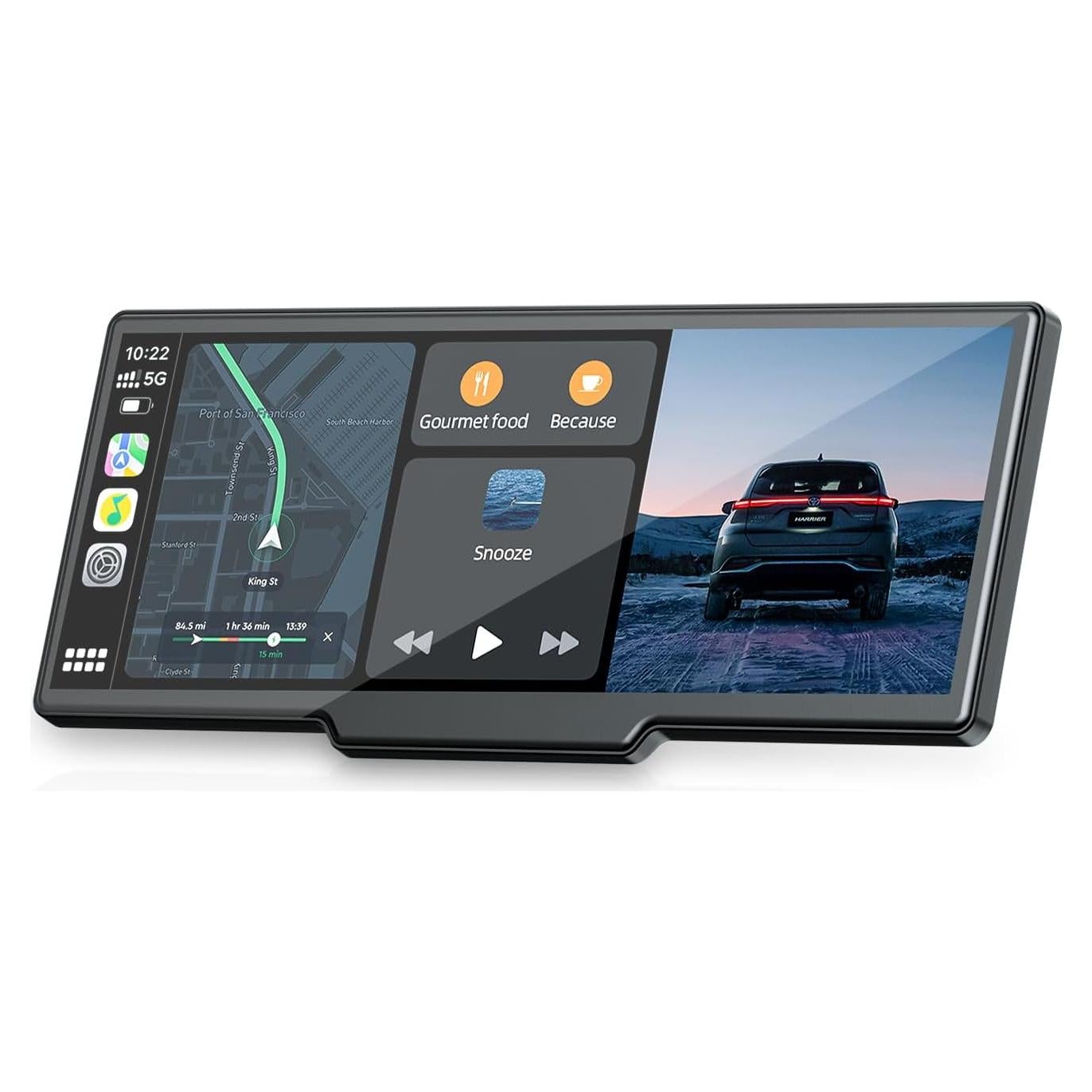 Pantalla CarPlay 9.26" Topexplore con cámaras 2.5K y 1080P