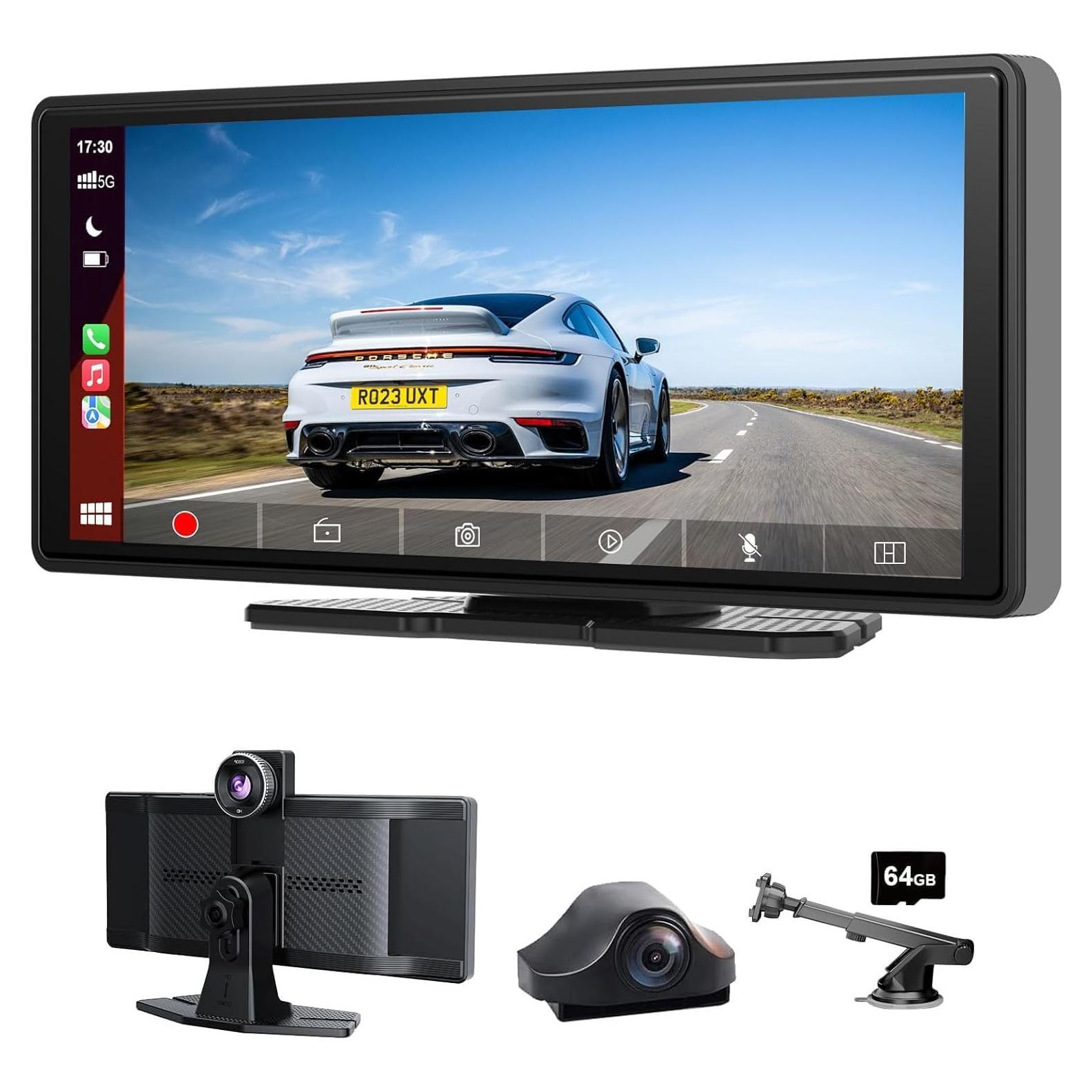 Pantalla Inalámbrica ALOMA Carplay 10.26" con Cámara 4K